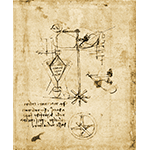 Doccia Mill at Vinci in a drawing by Leonardo (Codex Atlanticus).