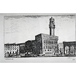 Engraving representing Piazza della Signoria, F. Fontani, "Viaggio pittorico della Toscana", Florence, for V. Batelli, 1827 (3rd ed.).