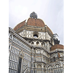 The Cupola di Santa Maria del Fiore, Florence, and one of the "Dead tribunes" added by Brunelleschi.