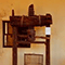Torchio a vite mobile, sec. XVIII, Museo del Lavoro e della Civilt� Rurale di San Gervasio di Palaia.