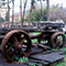 Carro ottocentesco per il trasporto a valle dei blocchi di marmo, Museo Civico del Marmo, Carrara.