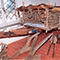 Carro per il lavoro agricolo, Museo Etnografico Santa Caterina, Roccalbegna.