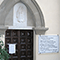 Porta di ingresso della cappella interna dell'ospedale, Fivizzano.