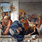 "Glorificazione dei Toscani illustri" di Cecco Bravo: dettaglio dell'affresco con Galileo Galilei, Museo di Casa Buonarroti, Firenze