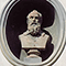 Busto di Galileo Galilei presso la Villa "Il Gioiello", Arcetri, Firenze.