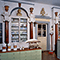 Retro della sala vendita della Farmacia Pitti, Firenze.