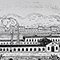 Illustrazione dei primi stabilimenti dellla Fonderia del Pignone, Firenze.
