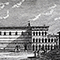 Incisione raffigurante una veduta dello Spedale di Santa Maria della Scala, F. Fontani, "Viaggio pittorico della Toscana", Firenze, per V. Batelli, 1827 (3 ed.).