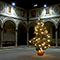 Cortile dell|Ospedale degli Innocenti di notte, Firenze.