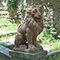 Leone in terracotta, Giardino Stibbert, Firenze.