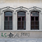 Particolare della facciata del Liceo Linguistico Statale e Liceo Pedagogico Sociale "Giovanni Pascoli", Firenze.