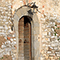 Portone d'ingresso del Castello di Meleto, Gaiole in Chianti.