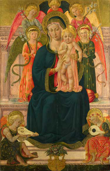 Madonna and Child with Angels, National Gallery, London.