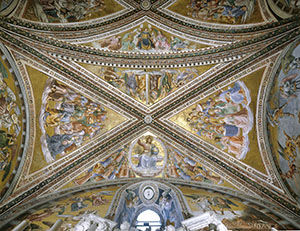 Ceiling depicting Christ the Judge, Orvieto Cathedral.
