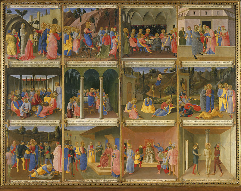 Armadio degli Argenti, particolare de La resurrezione di Lazzaro e Cristo alla colonna, Museo di San Marco, Firenze.