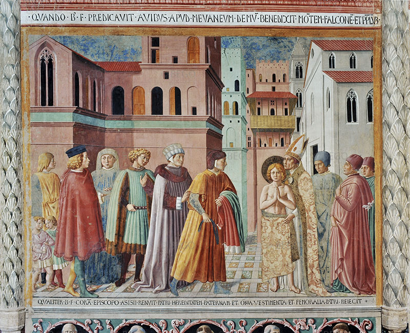 La Rinuncia degli averi, chiesa di San Francesco, Montefalco.