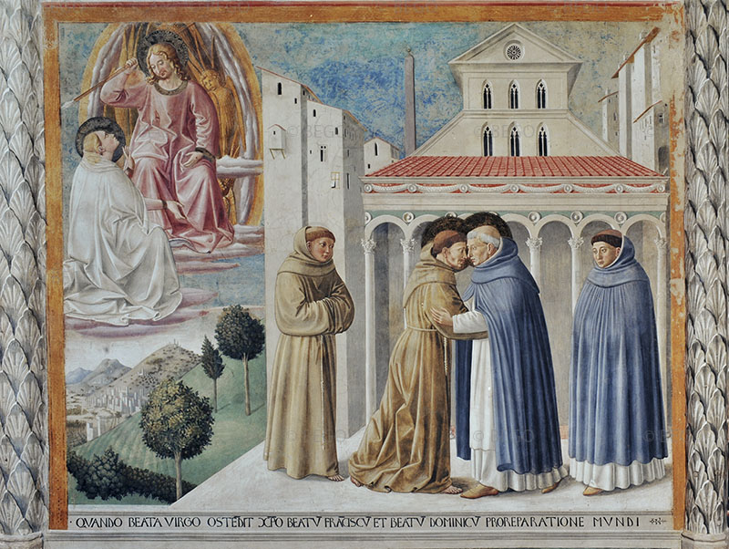 L’Incontro di san Francesco e san Domenico,  chiesa di San Francesco, Montefalco.