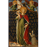 Saint Ursula, Two Curtain-bearing Angels and the Donor