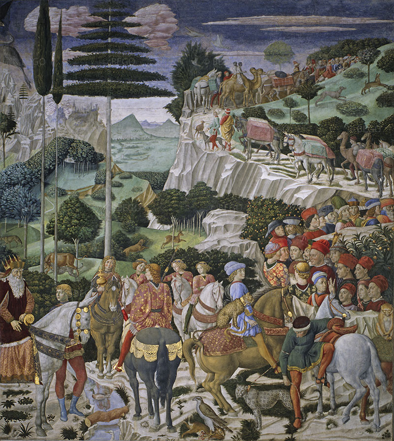 The Procession of the Magi, left-hand wall, Florence.
