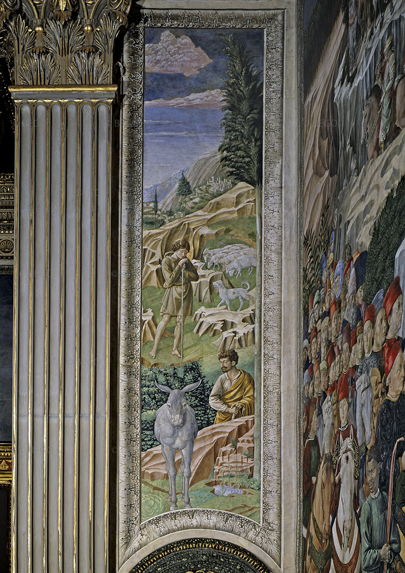 Wall depicting shepherds, Chapel of the Magi, Florence.