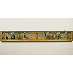 Predella raffigurante il Matrimonio mistico di santa Caterina d'Alessandria, Cristo in piet, sant'Antonio Abate, san Benedetto