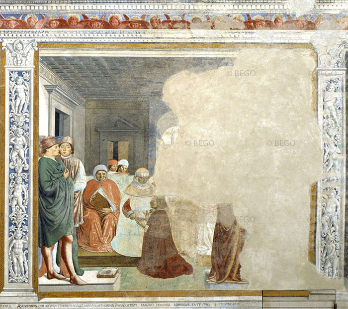 Agostino ammesso all'universit di Cartagine, chiesa di Sant'Agostino, San Gimignano.
