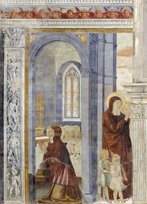 Preghiera di Santa Monica, chiesa di Sant'Agostino, San Gimignano.