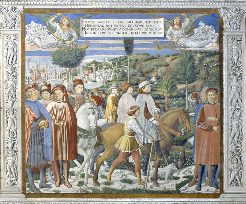Saint Augustine Departing from Rome for Milan, Church of St. Augustine, San Gimignano.