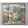 Il viaggio di Agostino da Roma per Milano, chiesa di Sant'Agostino, San Gimignano.