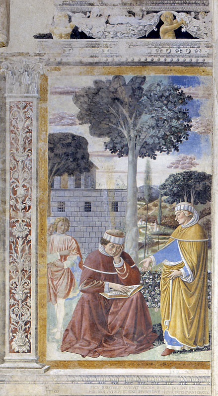Saint Augustine Reads the Epistle of St. Paul to the Romans and is Converted, Church of St. Augustine, San Gimignano.