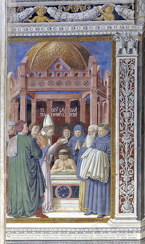 The Baptism of Saint Augustine, Church of St. Augustine, San Gimignano.