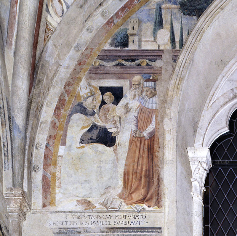 Dispute with the Heretic Fortunatus, Church of St. Augustine, San Gimignano.