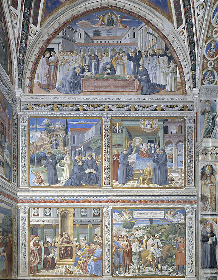 Scenes from the life of Saint Augustine, Chapel of the Choir, Church of St. Augustine, San Gimignano.