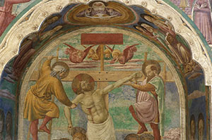 Tabernacle of the Executed, detail of the Deposition, Certaldo.