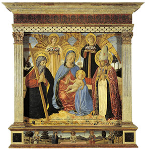 The Madonna of the Humility with Saints Andrew and Prosper, Civic Museum, San Gimignano.