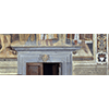 Maest di Lippo Memmi, integrazioni di Benozzo sopra la porta destra della Sala di Dante, Palazzo Comunale, San Gimignano.