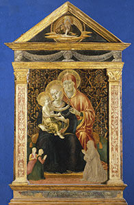  The Madonna and Child with Saint Anne and Donors, National Museum of Saint Matthew, Pisa.