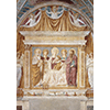 Vergine in trono col Bambino circondata dai santi Pietro, Caterina d’ Alessandria, Margherita e Paolo, tabernacolo della Madonna della Tosse, Museo Benozzo Gozzoli, Castelfiorentino.