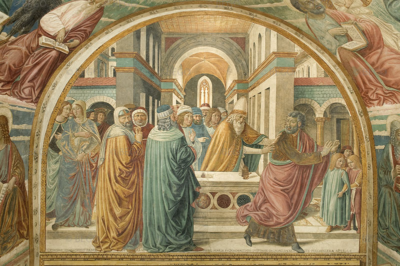La Cacciata di Gioacchino, tabernacolo della Visitazione, Museo Benozzo Gozzoli, Castelfiorentino.