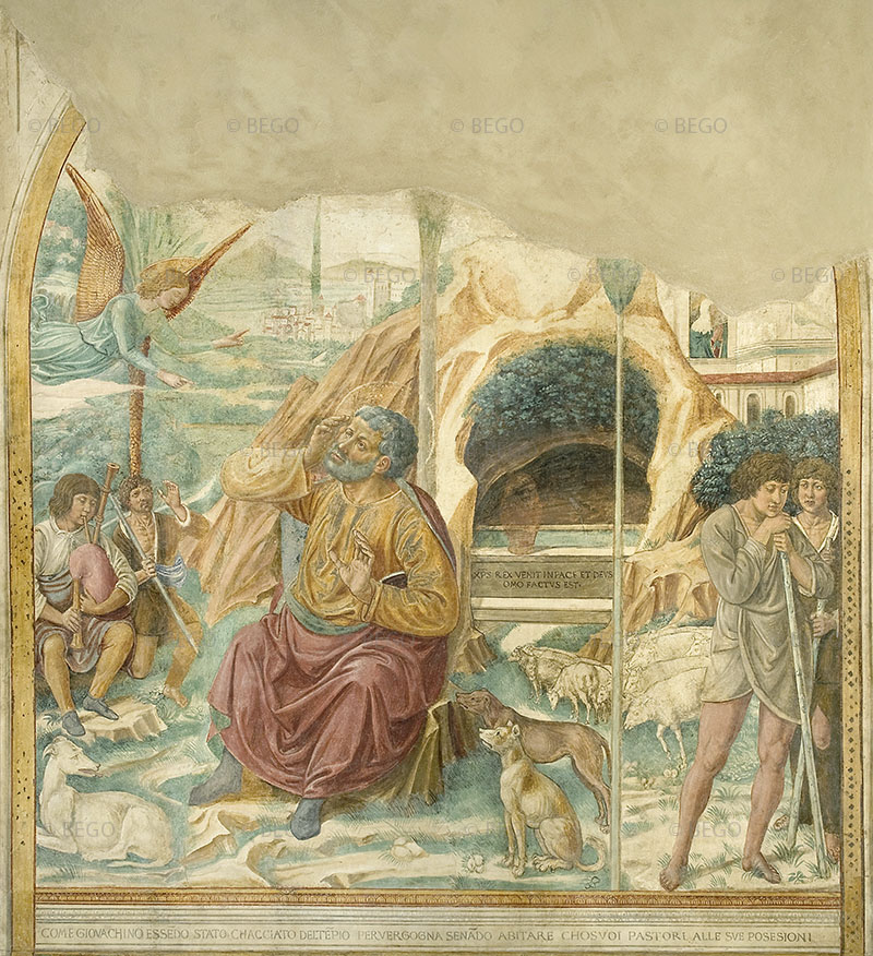 Il Sogno di Gioacchino, tabernacolo della Visitazione, Museo Benozzo Gozzoli, Castelfiorentino.