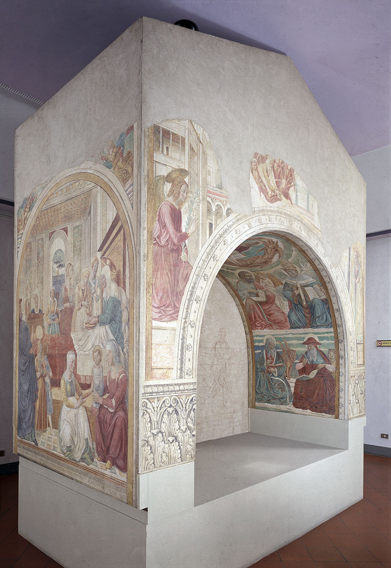 The Tabernacle of the Visitation exhibited in Castelfiorentino Library.