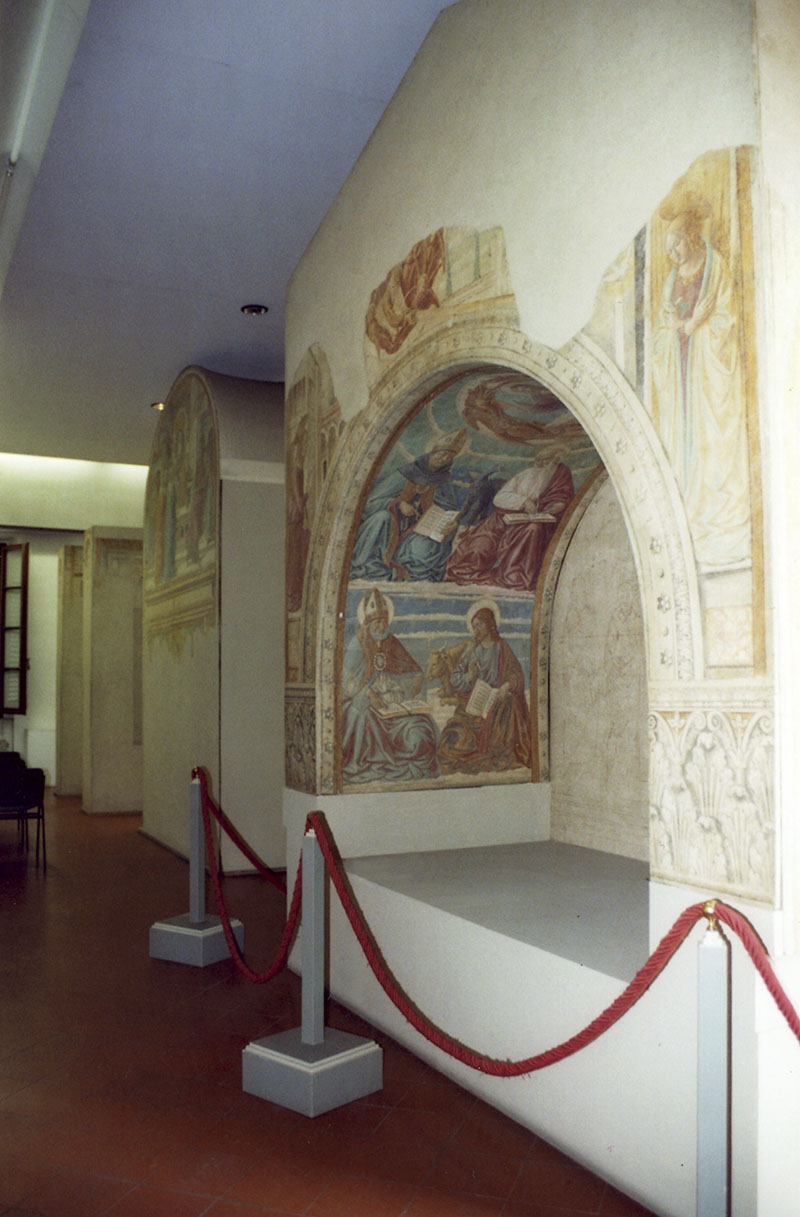 Il tabernacolo della Visitazione nei locali della Biblioteca di Castelfiorentino.