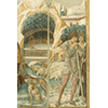 Dream of Joachim, detail of the shepherds, Tabernacle of the Visitation, Benozzo Gozzoli Museum, Castelfiorentino.