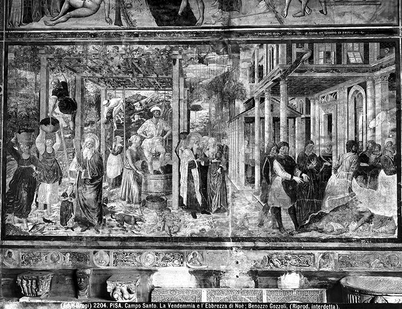 Vendemmia ed ebrezza di No (foto 1890 ca.), Camposanto, Pisa.