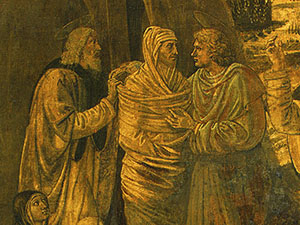 Resurrection of Lazarus, detail, National Gallery of Art, Washington.