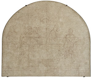 La Cacciata di Giocacchino (sinopia), tabernacolo della Visitazione, Museo Benozzo Gozzoli, Castelfiorentino.