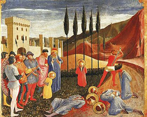Beato Angelico, Decapitazione dei santi Cosma e Damiano.