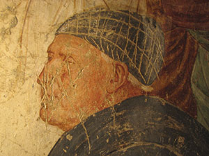 Graffiti and vandalism of the frescos of the Tabernacle of the Madonna of the Cough, Castelfiorentino.