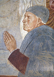 Portrait of Messer Grazia, detail from the Tabernacle of the Madonna of the Cough, Castelfiorentino.