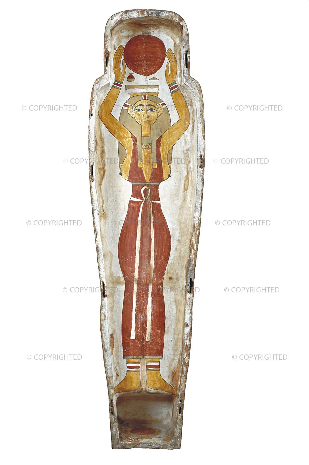 Sarcophagus lid portraying the goddess Nut